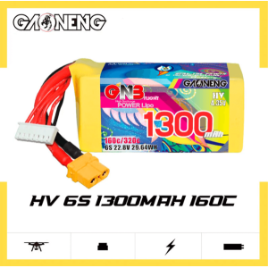 GNB 1300mAh 6S 22.2V 160C (XT60) – мощный LiPo-аккумулятор для FPV-дронов. Photo 3